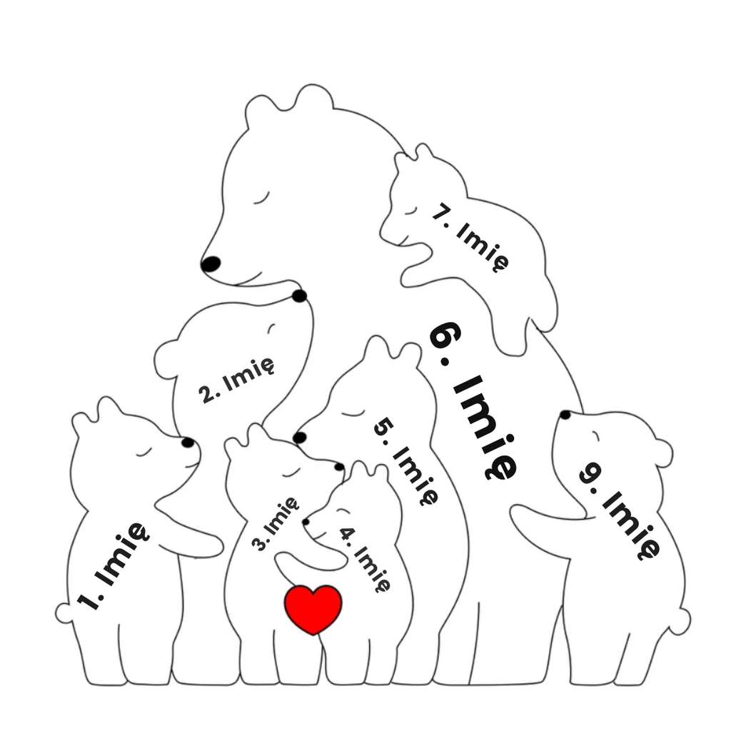 Family Single-Parent Cozy Bear - Symbol of Love