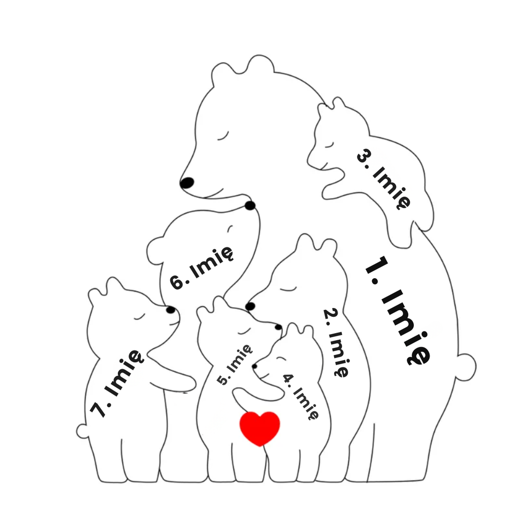 Family Single-Parent Cozy Bear - Symbol of Love