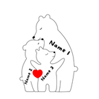 Single-Parent Family Hugging Bear Family - Symbol of Love