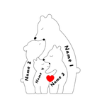 Single-Parent Family Hugging Bear Family - Symbol of Love