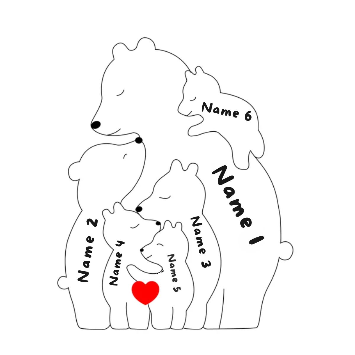 Single-Parent Family Hugging Bear Family - Symbol of Love