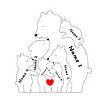 Single-Parent Family Hugging Bear Family - Symbol of Love