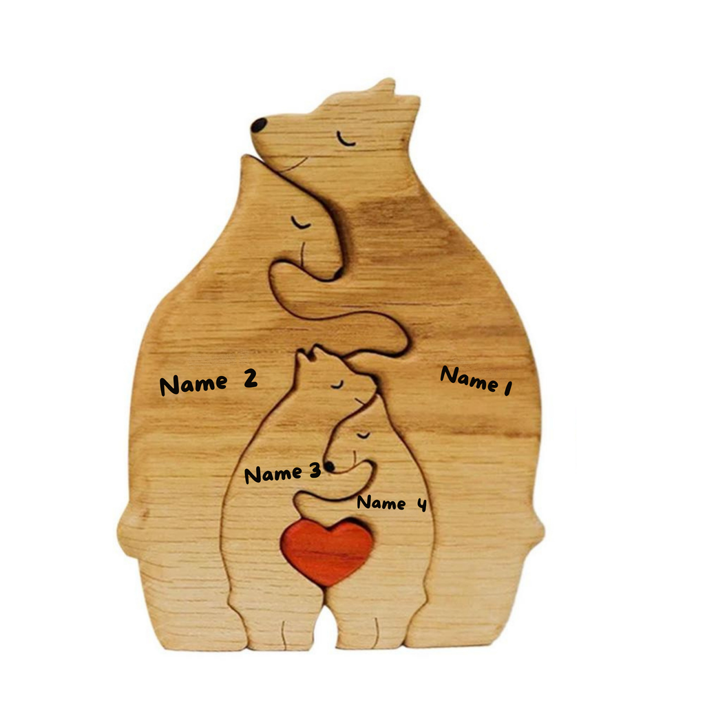 Wood Bear Family | Customizable, Personal, and Original