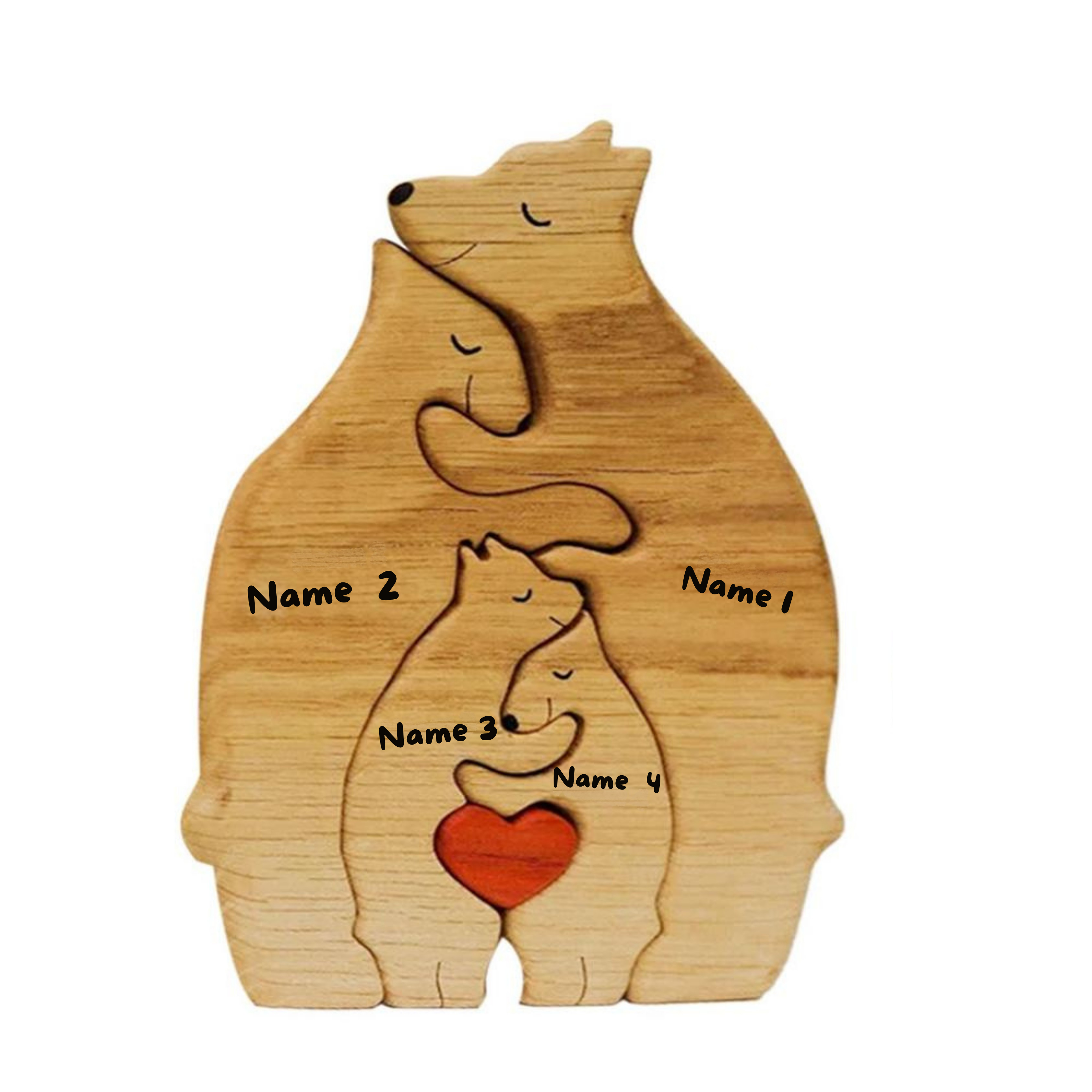Wood Bear Family | Customizable, Personal, and Original