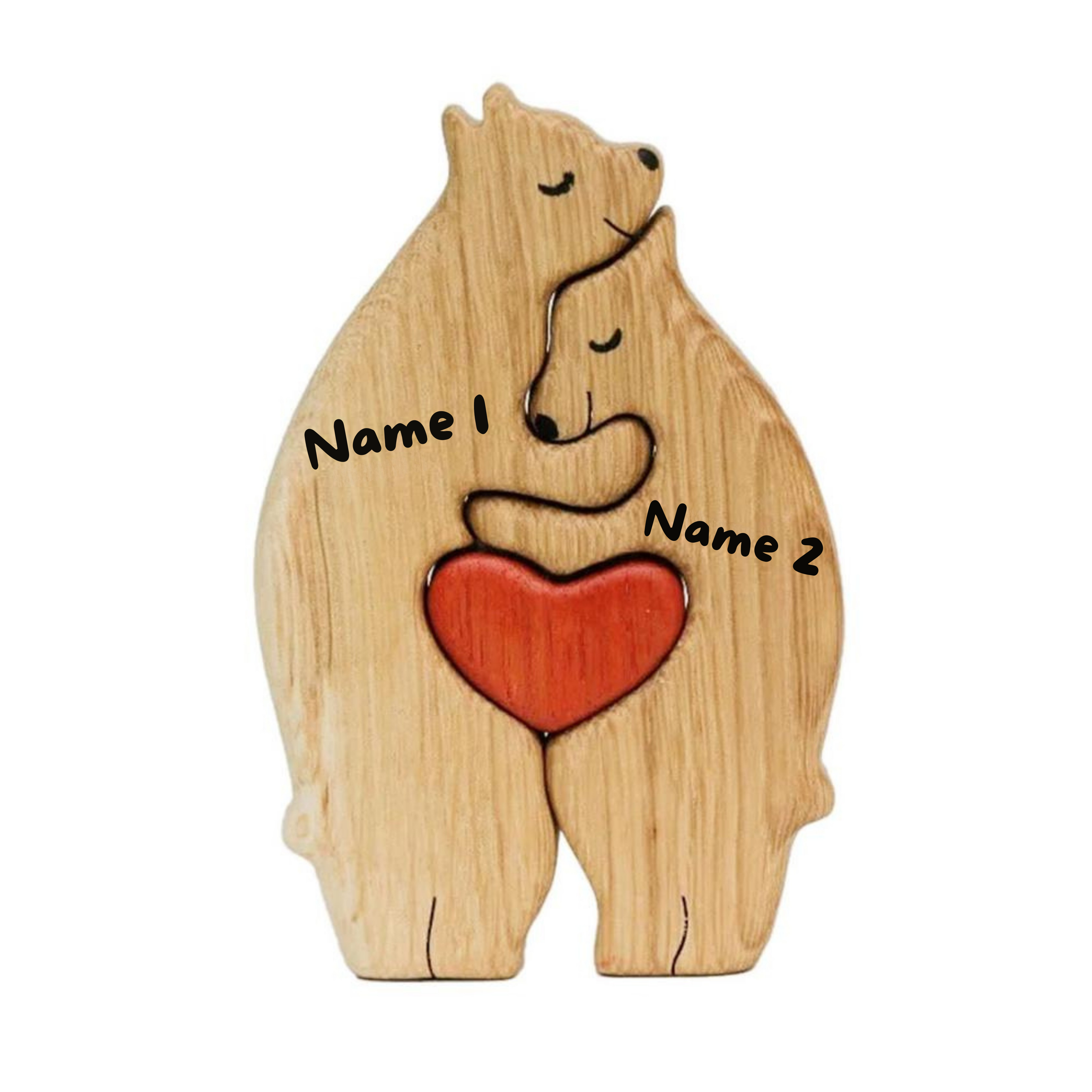 Wood Bear Family | Customizable, Personal, and Original