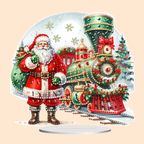 5D Christmas Santa Claus by Train | Diamond Painting