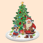 3D Santa Claus next to the Christmas tree | Diamond painting