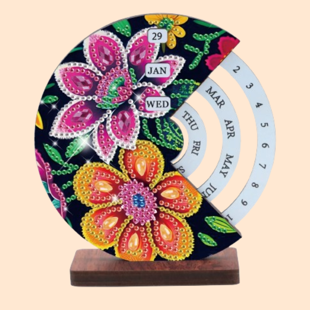 Pink & Orange Flower | Calendar | Diamond Painting