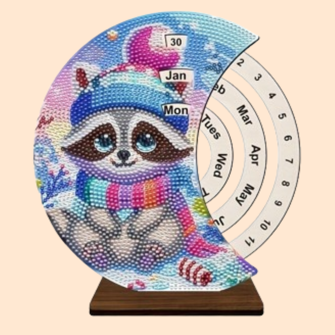 Raccoon | Calendar | Diamond Painting