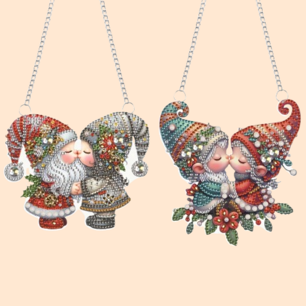 Decorative Hanging Ornament | Christmas Dwarfs | Diamond Painting