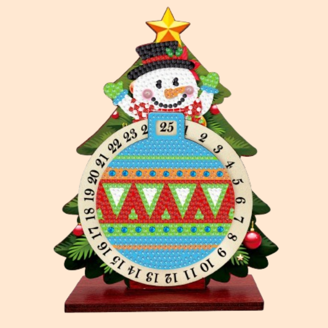 Snowman in Christmas Tree | Calendar | Diamond Painting