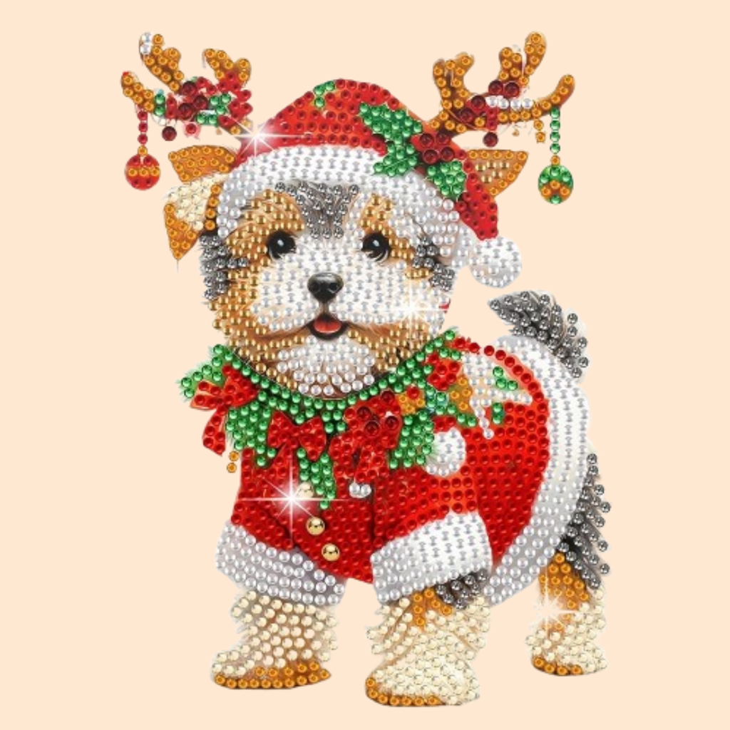 Moving Christmas Dog | Diamond Painting