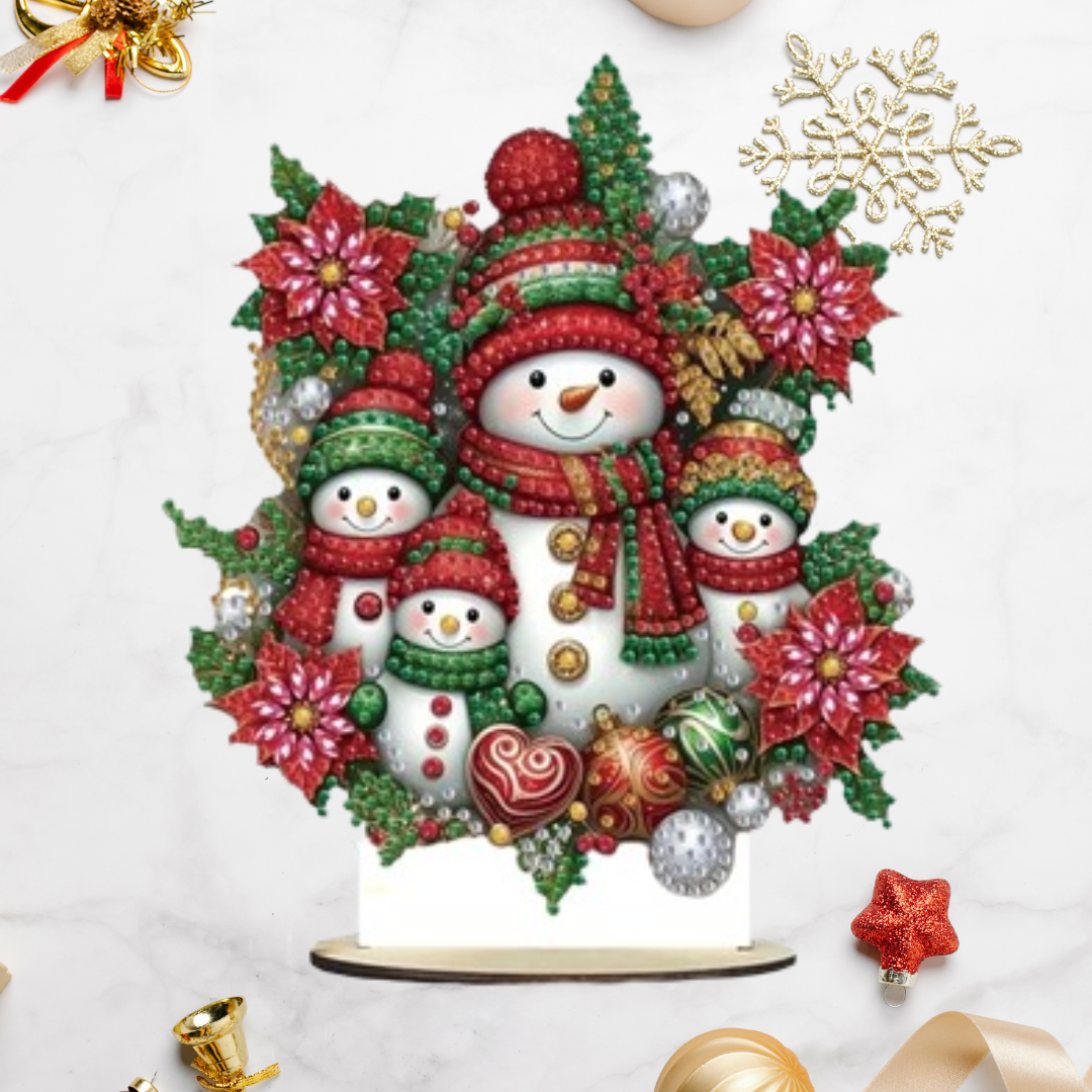 5D Snowmen Family | Diamond Painting