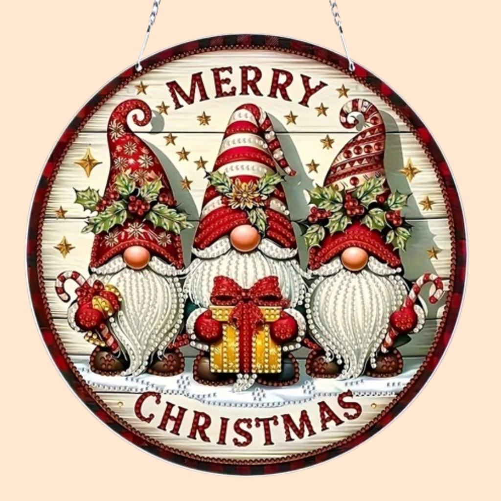 Decoration Hanging | Christmas Gnomes | Diamond Painting