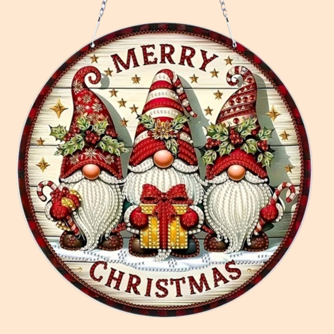 Decoration Hanging | Christmas Gnomes | Diamond Painting