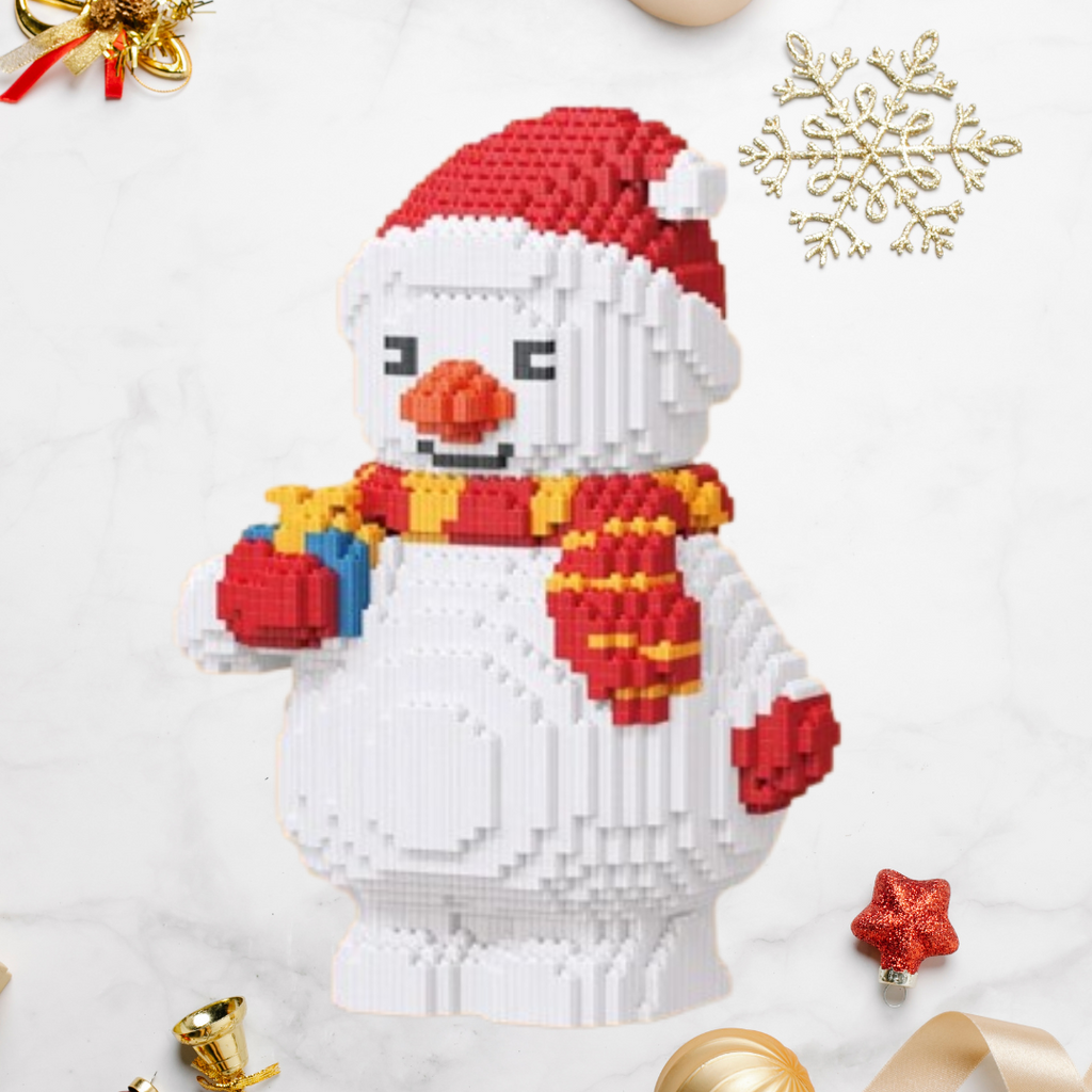 Snowman with Scarf | Building Blocks