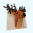 Reindeer on building plate | Building blocks