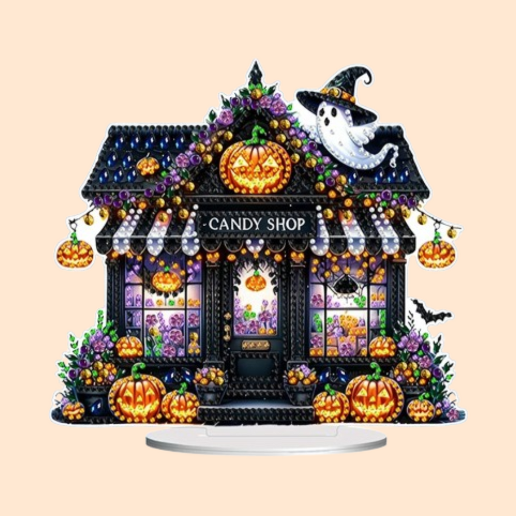 5D Halloween Snow House | Diamond Painting