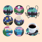 Landscape Coasters | Diamond Painting