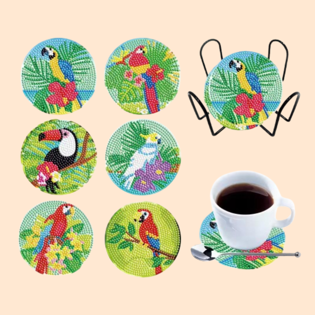 Bird Coasters | Diamond Painting