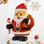 Santa Claus with Candy Cane | Building Blocks