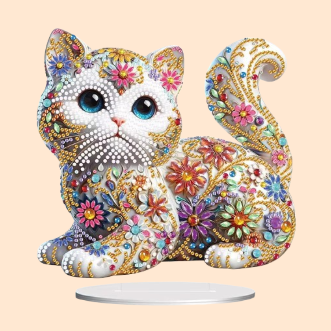 5D Cute Cat | Diamond Painting