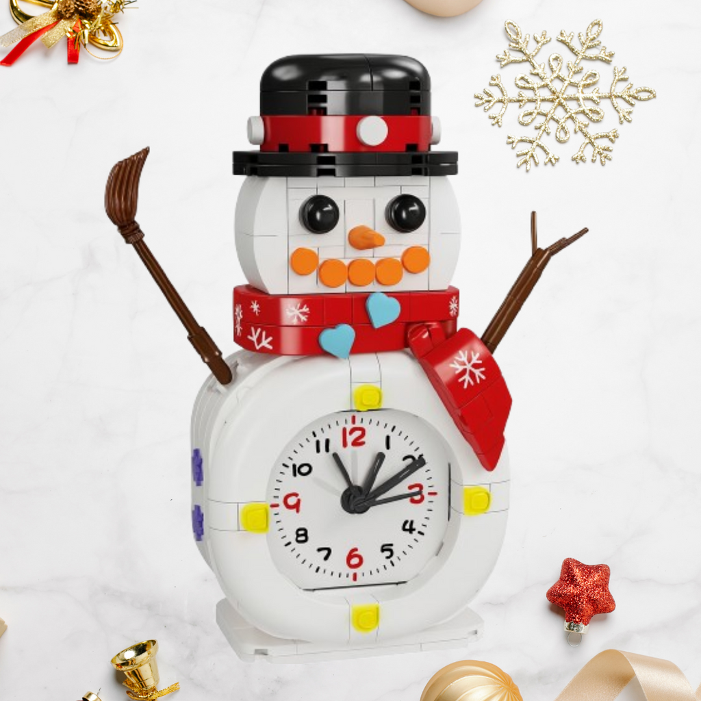 Snowman clock | Building blocks