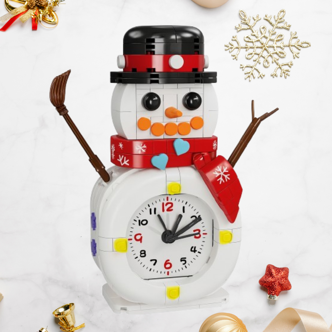 Snowman clock | Building blocks