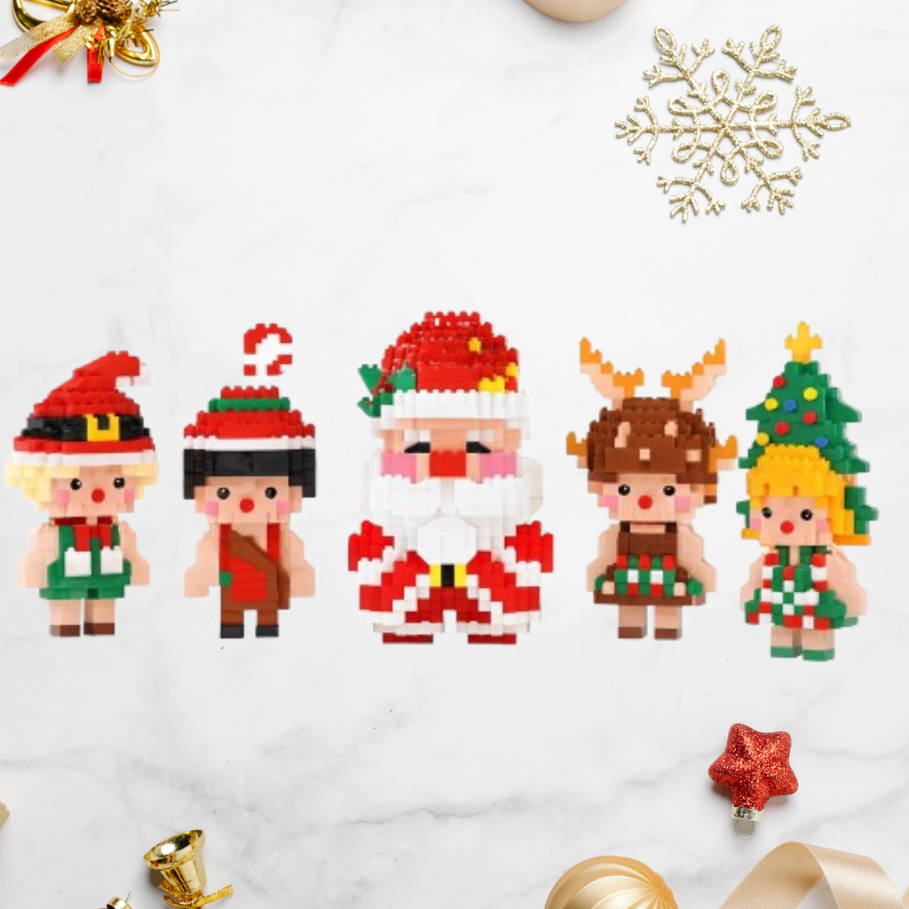 Santa Claus with angels | Building blocks