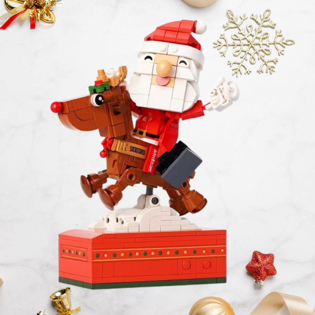 Santa Claus on Reindeer | Building Blocks