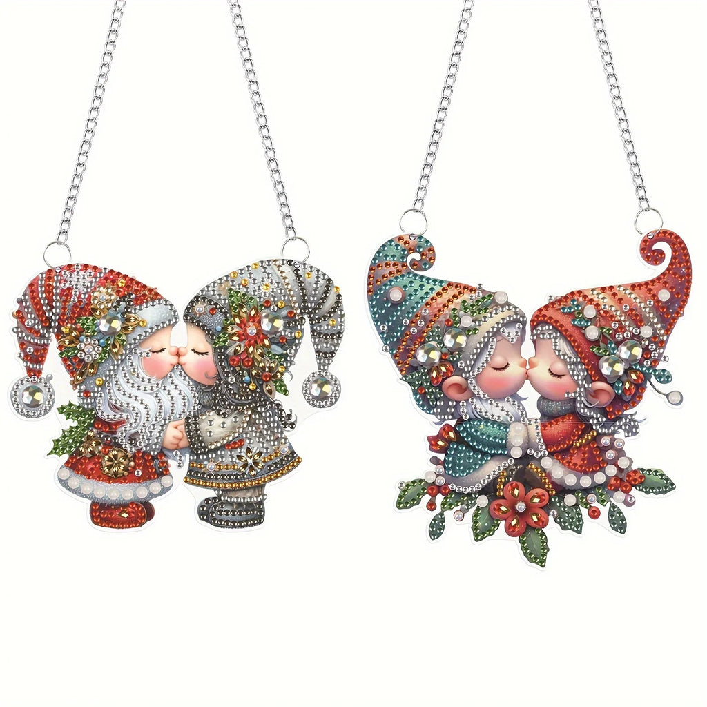 Decorative Hanging Ornament | Christmas Dwarfs | Diamond Painting