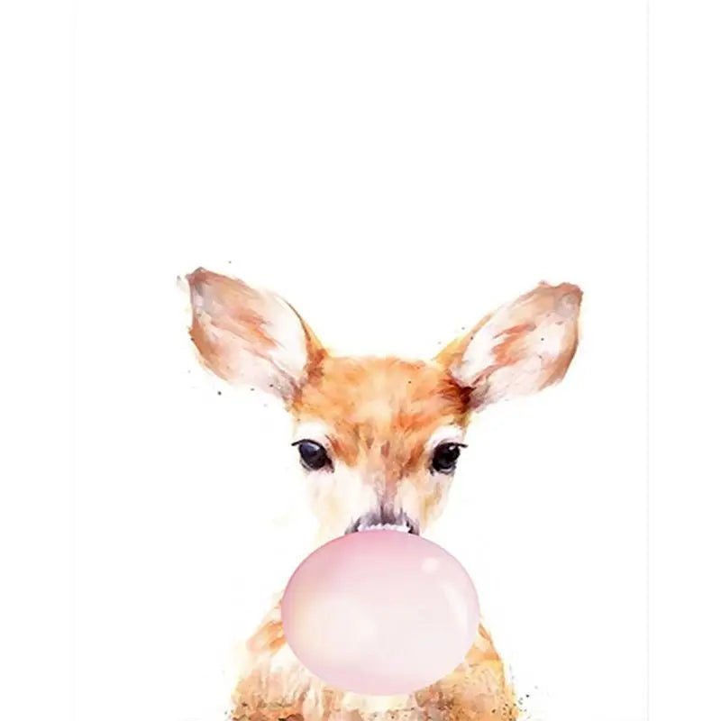 Giraffe with Gum | Paint by Numbers