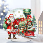 5D Christmas Santa Claus by Train | Diamond Painting
