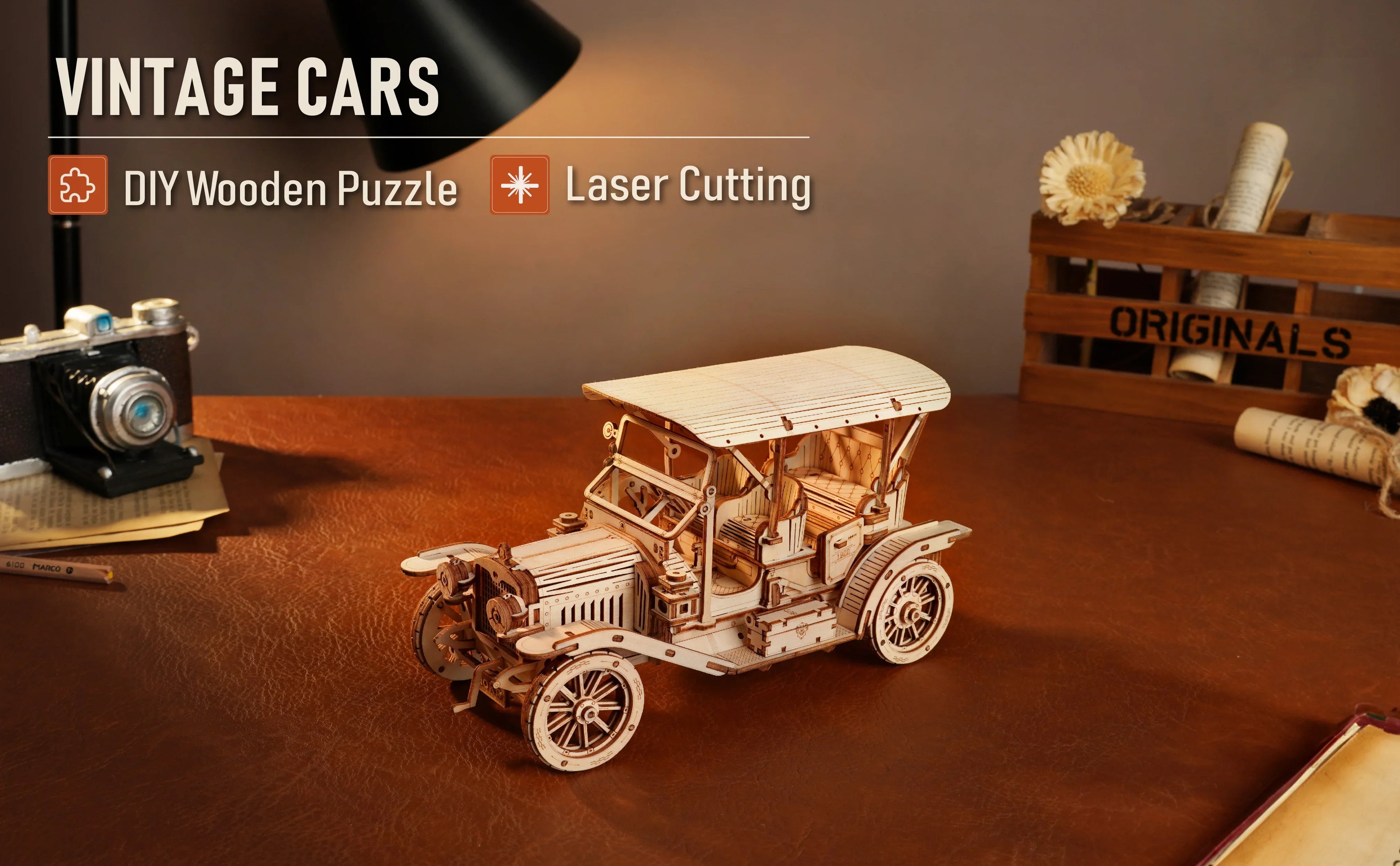 Vintage Auto | Wooden Construction Kits