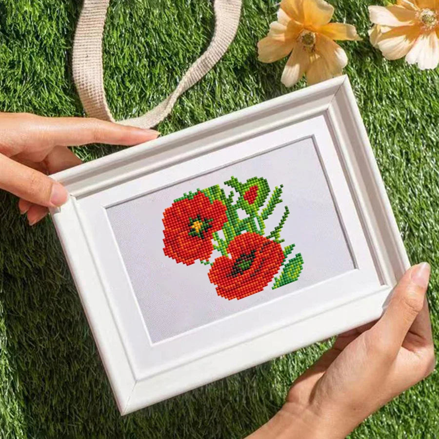 12 Mini Diamond Paintings | Flowers | Diamond Painting