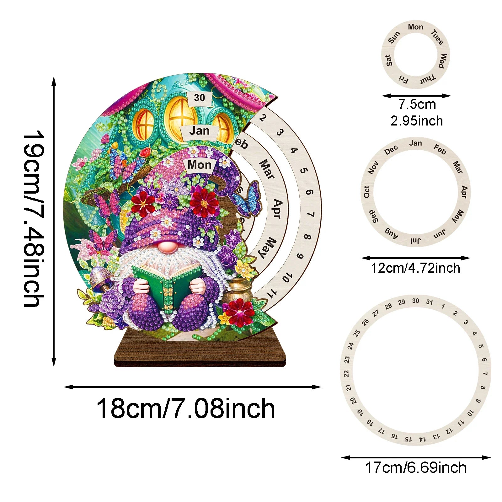 Purple Gnome | Calendar | Diamond Painting