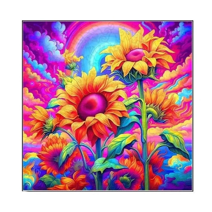 Joyful Sunflowers | Wooden Puzzle