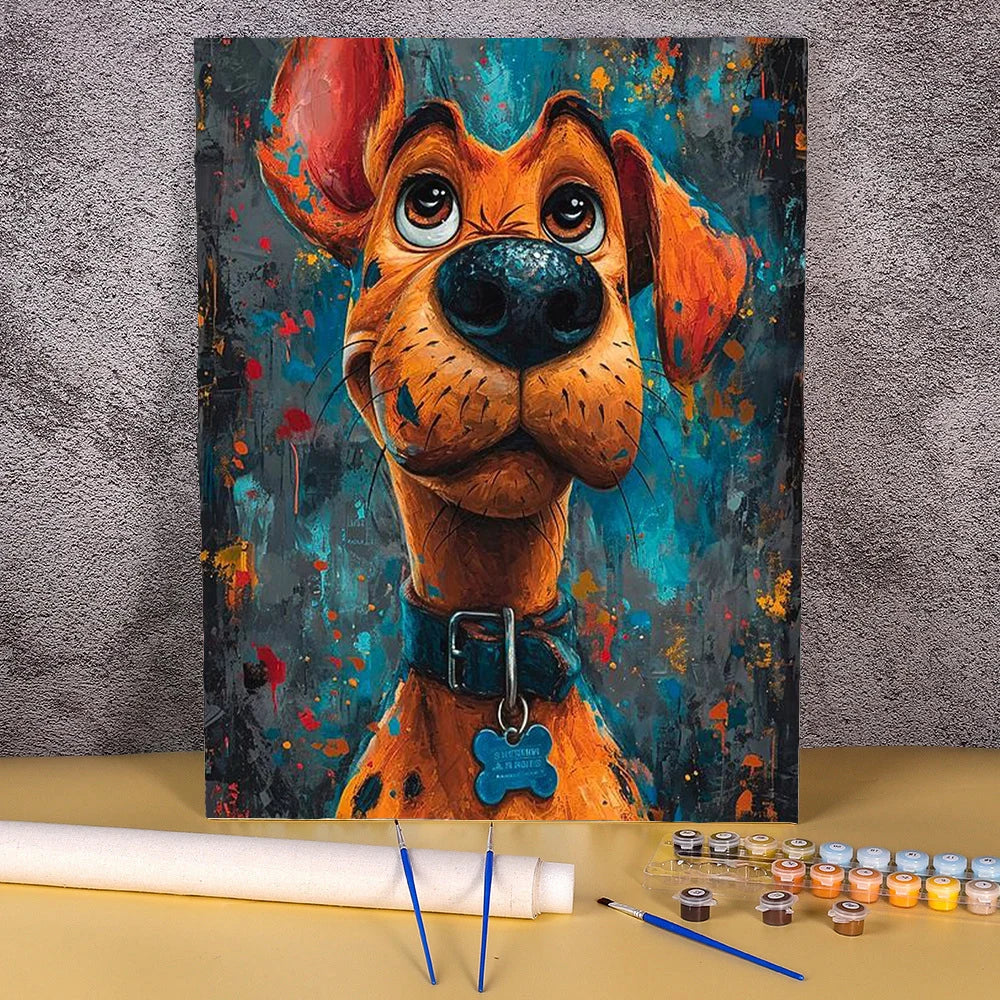 Cartoon Dog | Paint by Numbers