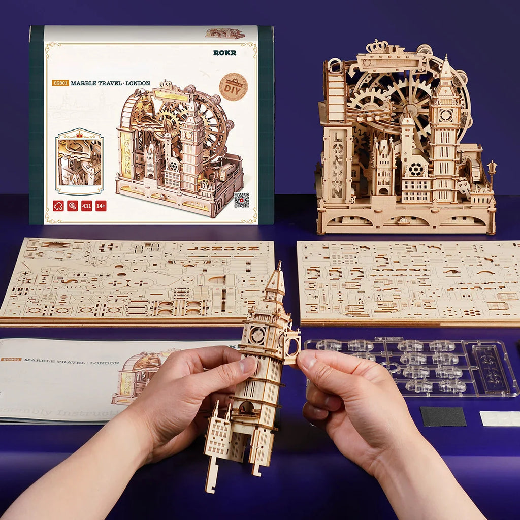 London 3D Marble Run | Wooden Building Kits