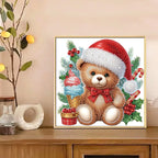 Beer with Christmas hat | Diamond painting