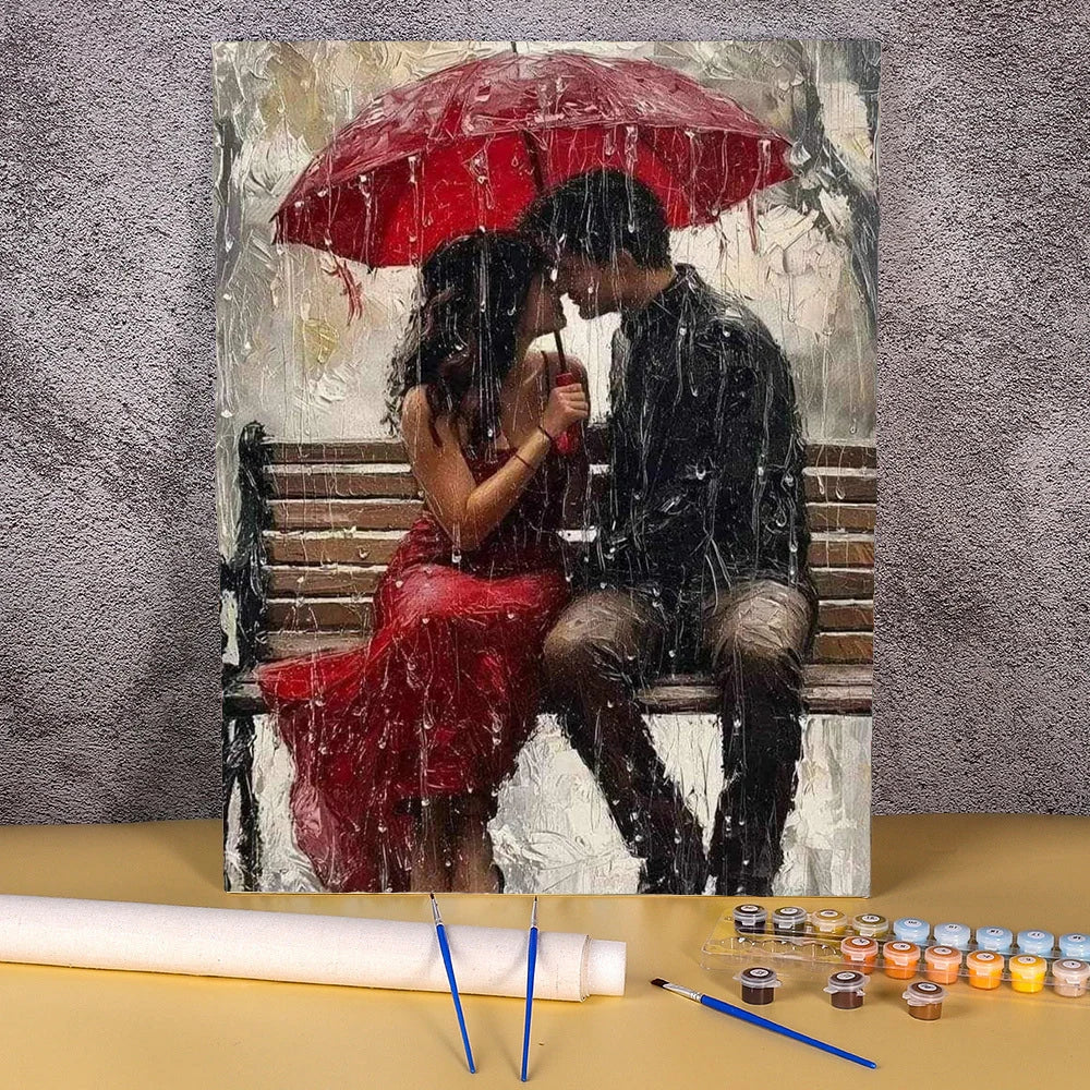Love Under the Umbrella - Paint by Numbers