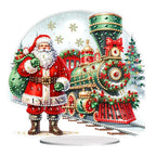 5D Christmas Santa Claus by Train | Diamond Painting
