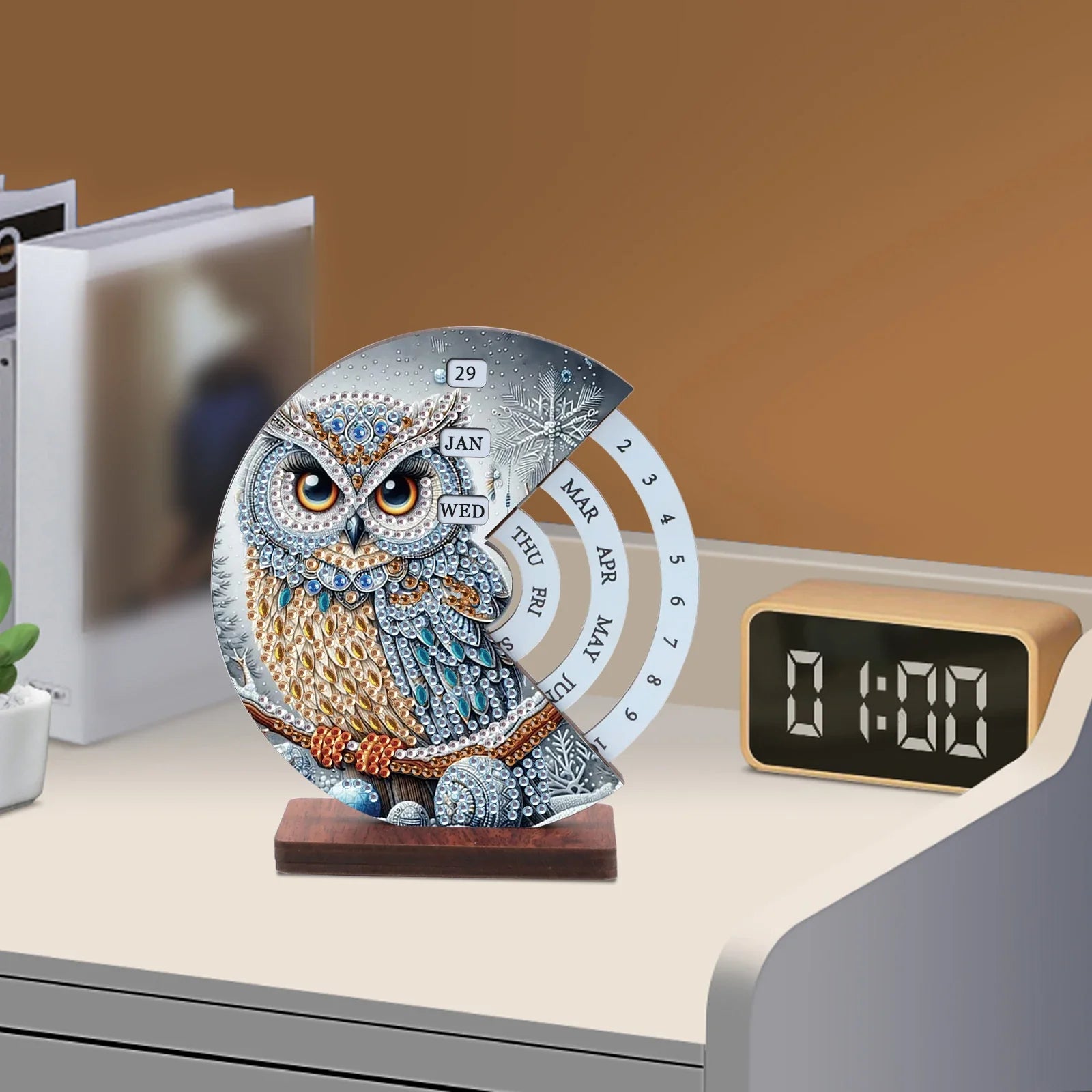 Gray Owl | Calendar | Diamond Painting