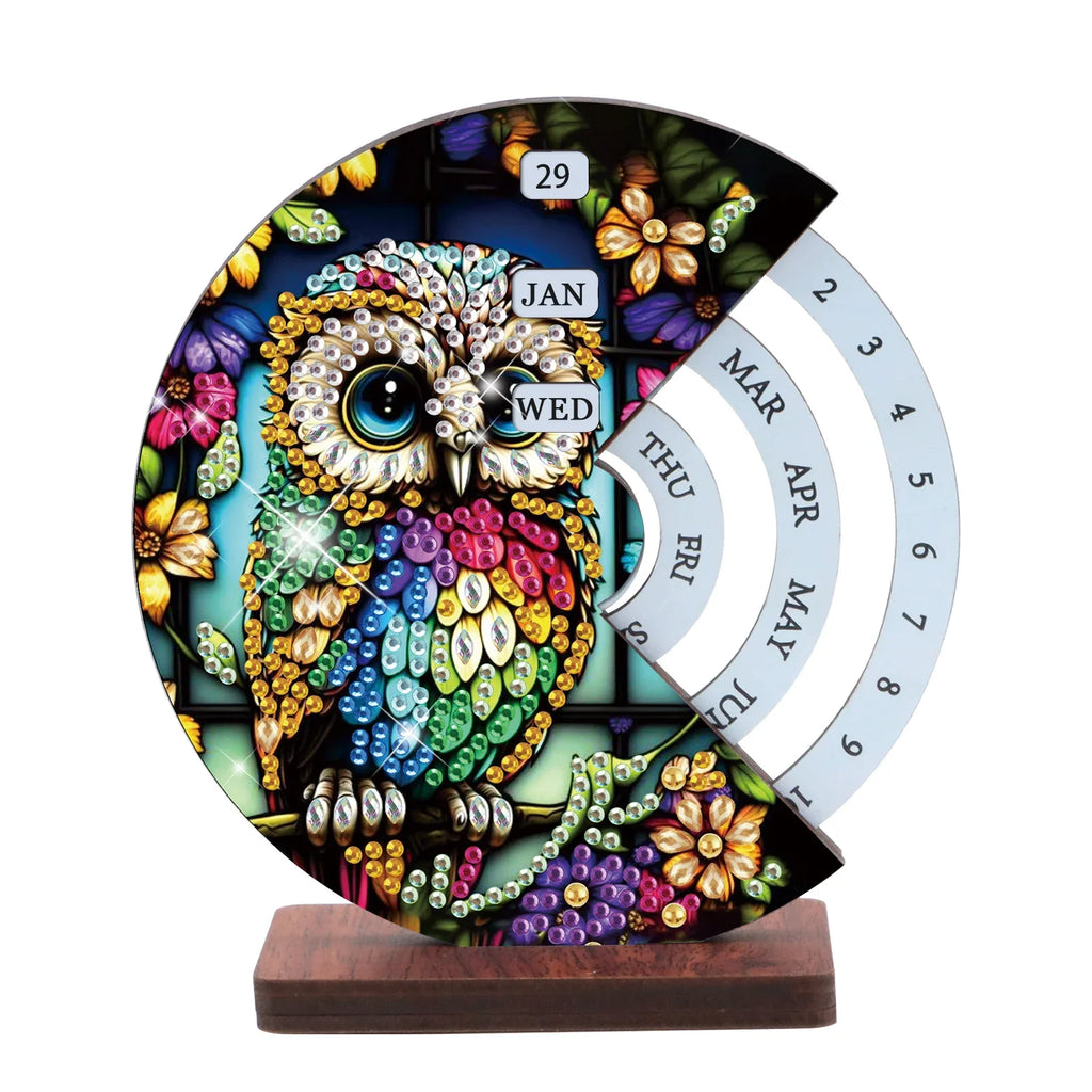 Colorful Owl | Calendar | Diamond Painting