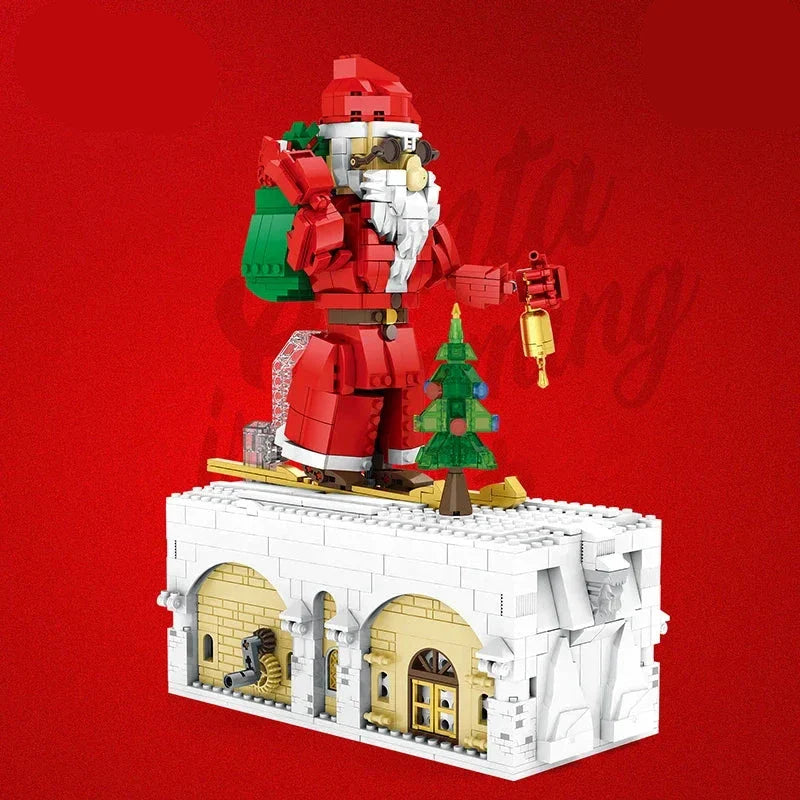 Santa Claus on skis | Building blocks