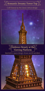 Eiffel Tower at Night | Wooden Construction Kits