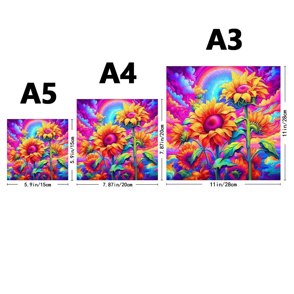 Joyful Sunflowers | Wooden Puzzle