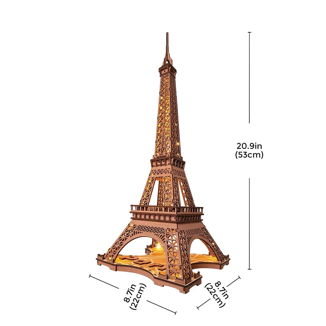 Eiffel Tower at Night | Wooden Construction Kits