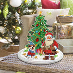 3D Santa Claus next to the Christmas tree | Diamond painting
