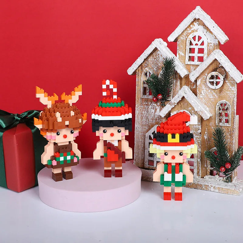 Santa Claus with angels | Building blocks